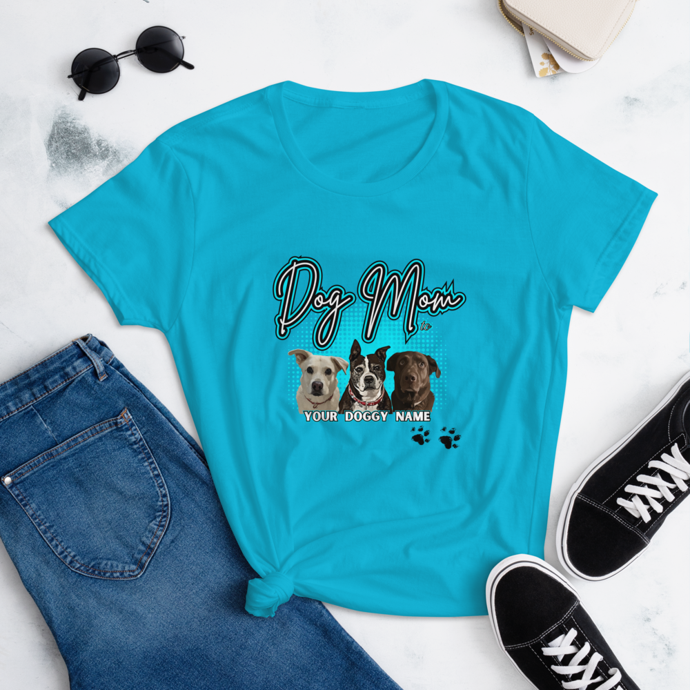 Dog Mom Custom Women's Middleweight T-Shirt